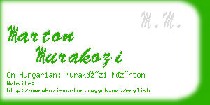 marton murakozi business card